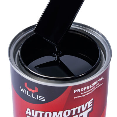 WILLIS 1K Farbfarbe für Autos Beschichtet Kunststoff in 1K Acrylharz mit Extra Schwarz Premium 1K Farbe für Fahrzeugbeschichtung