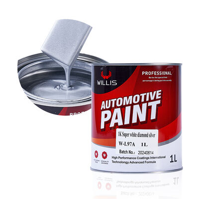 Best Selling High Quality 1K Super White Diamond Silver Automotive Paint Multicolor Spray Coating Strong Metallic Feel Auto