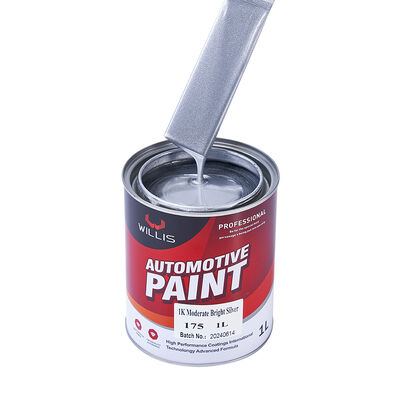 1K Acrylic Silver Auto Paint Single Component Resin Liquid Coating for Automotive Repair Moderate Brightness Spray Application