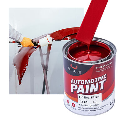 1K Pearlescent Red Silver Paint Solid Automotive Acrylic Resin Coating Liquid Pigment Paint Excellent Spray Application