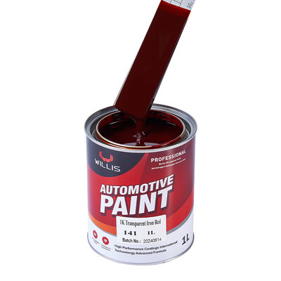 Autobody Auto Touch Up Farbe Auto Reparatur Farbe 1k Durchsichtige Eisen Rot Acryl Farbe Auto Nachbearbeitung
