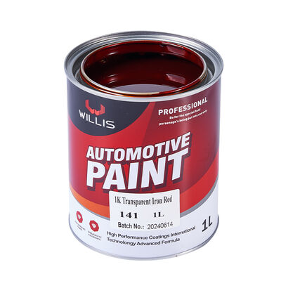 Autobody Auto Touch Up Farbe Auto Reparatur Farbe 1k Durchsichtige Eisen Rot Acryl Farbe Auto Nachbearbeitung