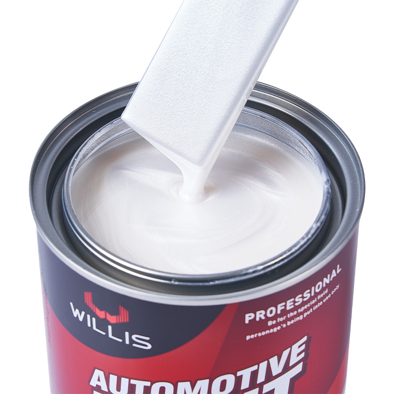 OEM 1K Metallpigment Weiße Perle Automotive Farbe Autofarbeiter Farbe Ausdünner Farbe Obermantel