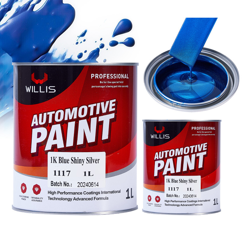 Mischblaue, glänzende Silberfarbe Metallfarbe für Fahrzeuge Hitzebeständige Silberpigmente Acryllak Sprühfarbe