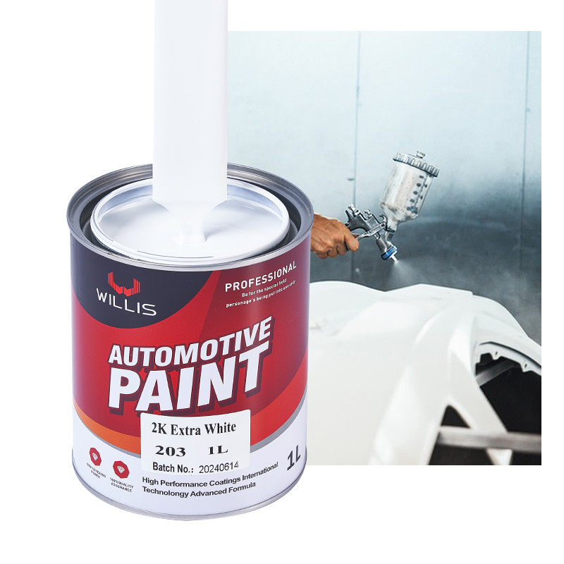 Metallische Weiß 2K Feste Farbe Autokörper Touch Up Spray Wasserbeständigkeit Auto Veredelung Farbe 2k Sprayfarbe