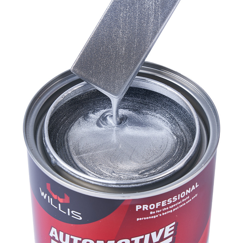 Flüssigkeitsbeschichtung Silber schwarze Autofarbe, Matte Silber Autofarbe für Plastik Stoßfänger 1K Grobes Silber Metall Automotive