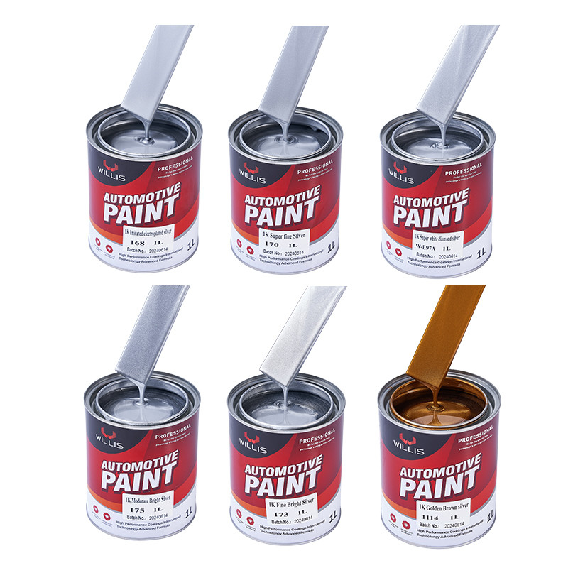 Gemischte blaue, glänzende Silberfarbe Metallfarbe für Fahrzeuge Hitzebeständige, verstellbare Größe Acryllak Sprühfarbe