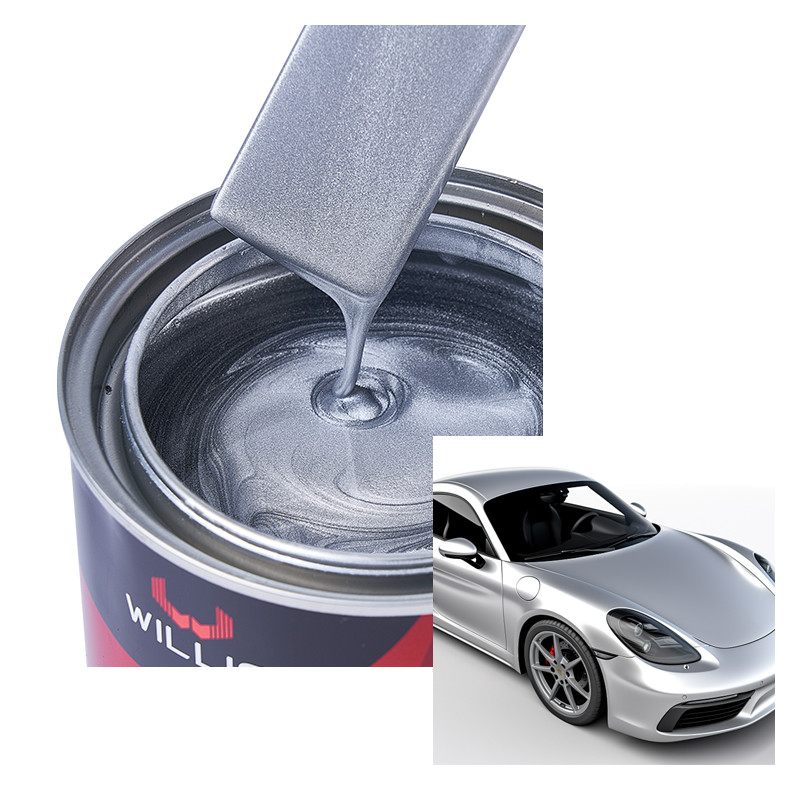 Veredelung Sparking Silver Metallische Automotive Farbe Pulverbeschichtung 1K Basecoat, Acryllack Sprayfarbe, Autofarbe