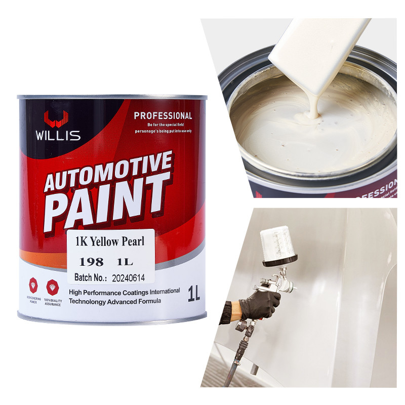 1K Acryl Perlen-Autofarbe Gelb Perlen-Klares Fell Verhärter Ausdünner 2K/1K Farbfarbe