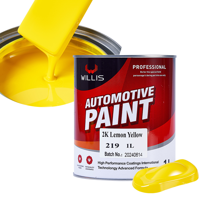 2K Automotive Paint Lemon Yellow for Automotive Repair with 1L 4L 20L 200L Sizes and 2 Years Shelf Life