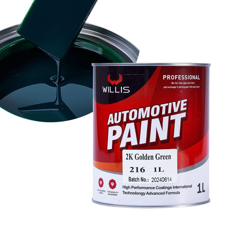 Warmverkauf 2K Goldgrün Automotive Autofarbe Mehrfarben verfügbar Basisbeschichtung Nachbelag Farbe Auto Reparatur Farbe