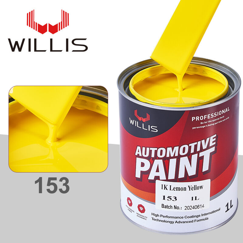Warm verkaufte WILLIS Modell 153 Zitrone Gelb 1K Auto-Veredelung Basecoat Acrylharz Flüssigkeitsbeschichtung Automotive/Auto Farbe