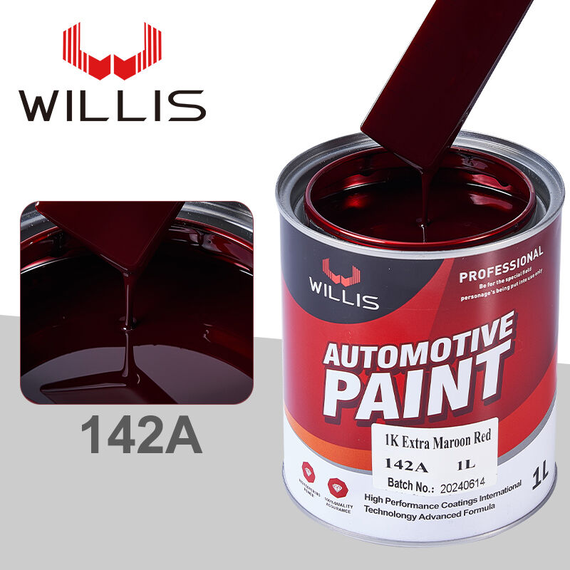 Willis Auto Repair Flüssigbeschichtung 1K Basislack Extra Weinrot Acrylharz Autolack Sprühanwendung Automobillack
