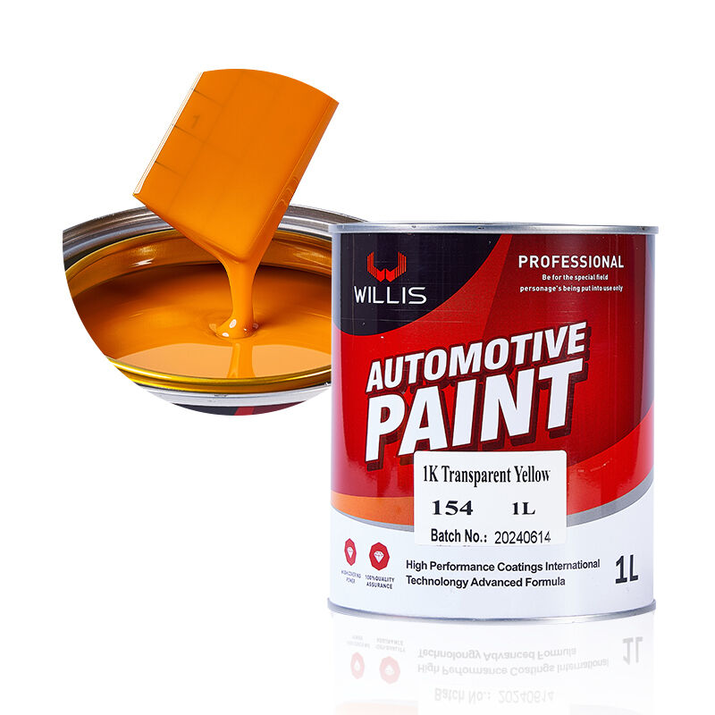 1K Transparent Gelb Fabrik Direktverkauf ultra-niedrige Preise Sprühfarbe Einkomponenten Acrylharz flüssige Autoreparaturfarbe