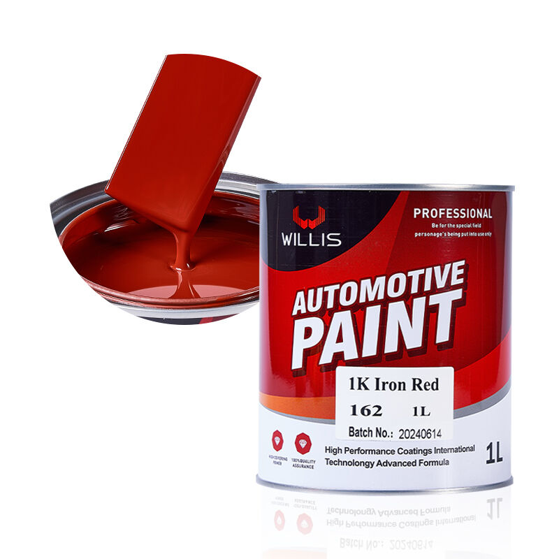 Warmverkauf 1K Auto Beschichtung Farbe Hochleistungs Acrylharz Eisen Rot Metallische Töne Automotive Veredelung Autofarbe Niedriger Preis