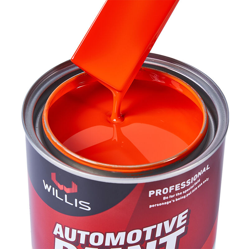WILLIS 1K Orange Car Spray Paint Einkomponente Automotive Veredelung Acrylharz Flüssigkeitsbeschichtung Feste Farbe 1K Farbfarbe China