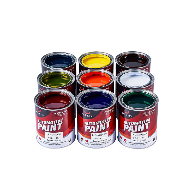 WILLIS 1K Farbfarbe für Autos Beschichtet Kunststoff in 1K Acrylharz mit Extra Schwarz Premium 1K Farbe für Fahrzeugbeschichtung
