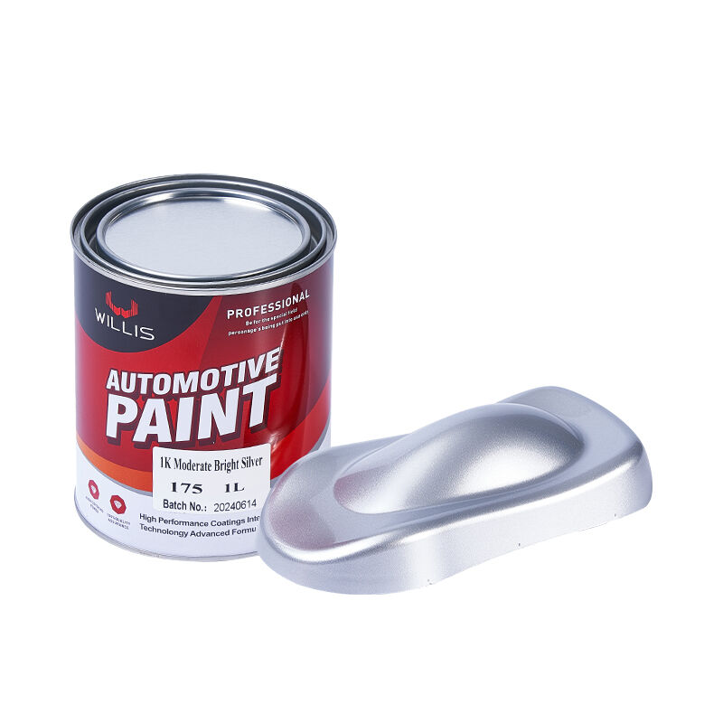 1K Acrylic Silver Auto Paint Single Component Resin Liquid Coating for Automotive Repair Moderate Brightness Spray Application